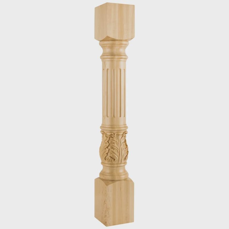 Fluted Acanthus Post