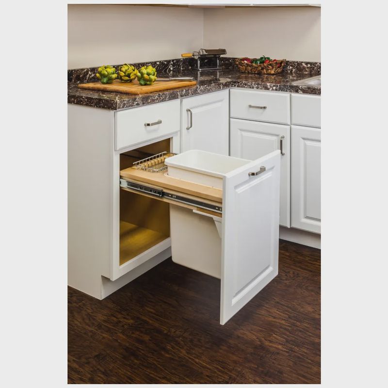 Wood Top-Mount Trashcan Pullout
