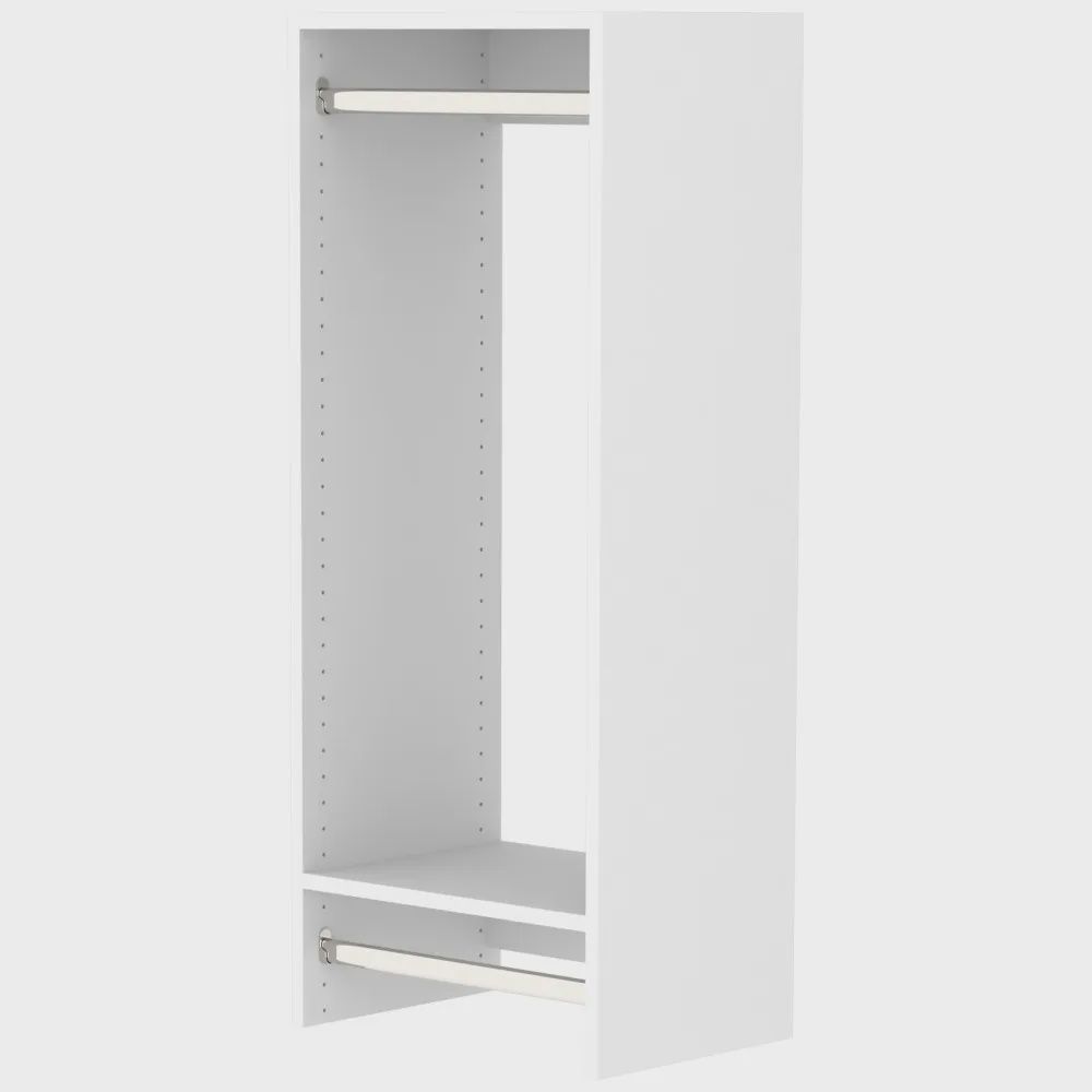 Hanging &amp; Shelving Wall Frame with 2 Rods, Finish: White, WIDTH: 19-1/2"