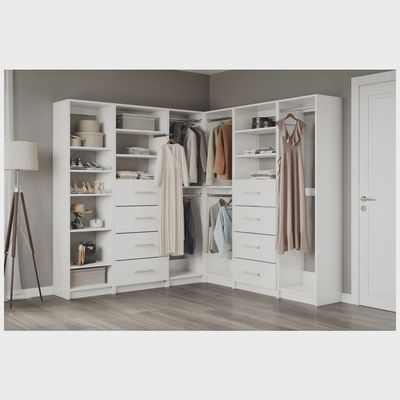 Drawer Floor Tower Frame with Large Drawers &amp; Adjustable Shelving, 14"D