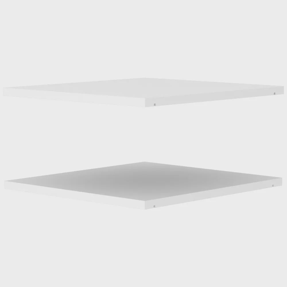 Adjustable Shelf, 2-Pack, 20"D, Finish: White, WIDTH: 18"W x 3/4"H x 20"D