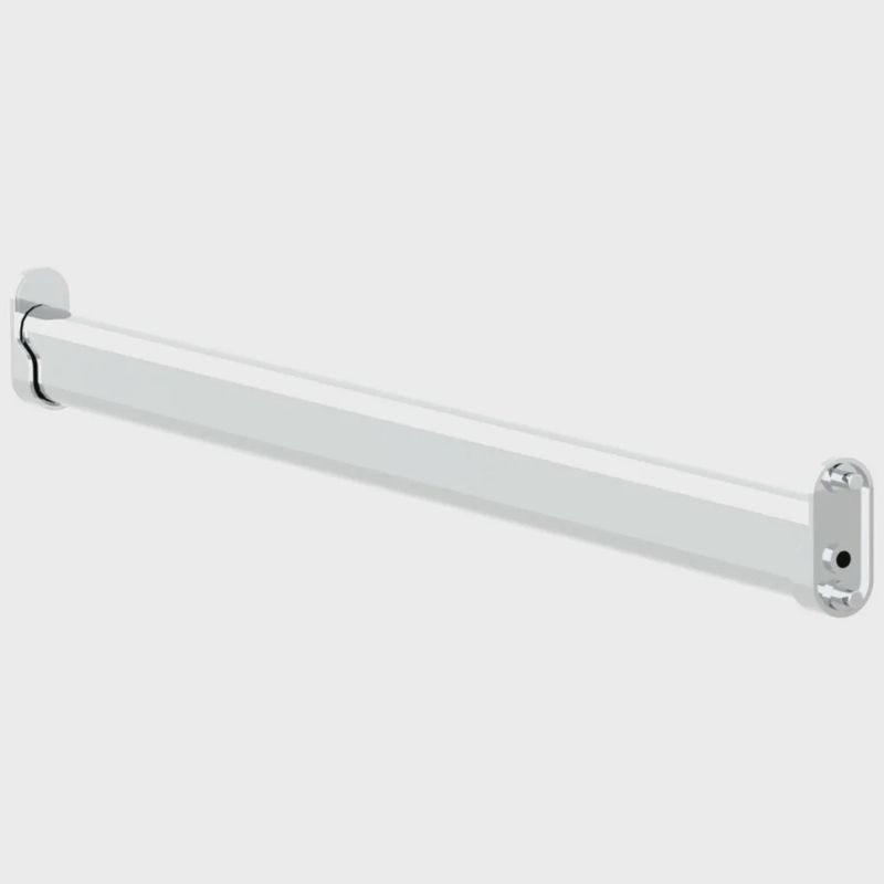 Closet Rod with Brackets, Chrome