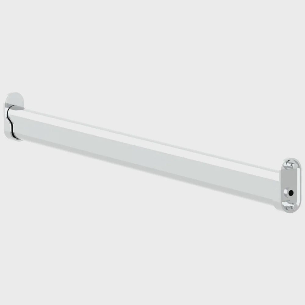 Closet Rod with Brackets, Chrome, WIDTH: 18"