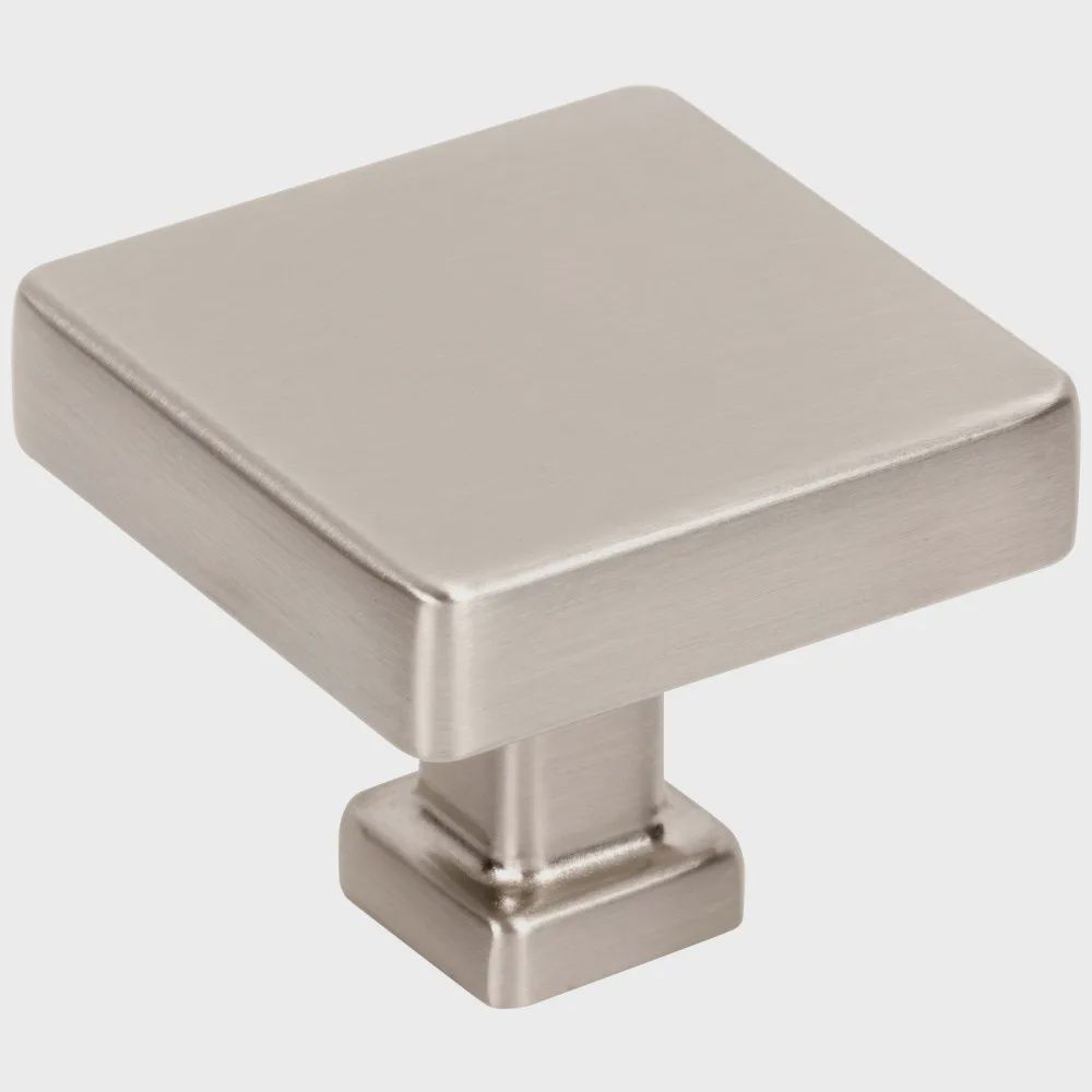 1-3/8" Overall Square Nash Cabinet Knob, Finish: Satin Nickel