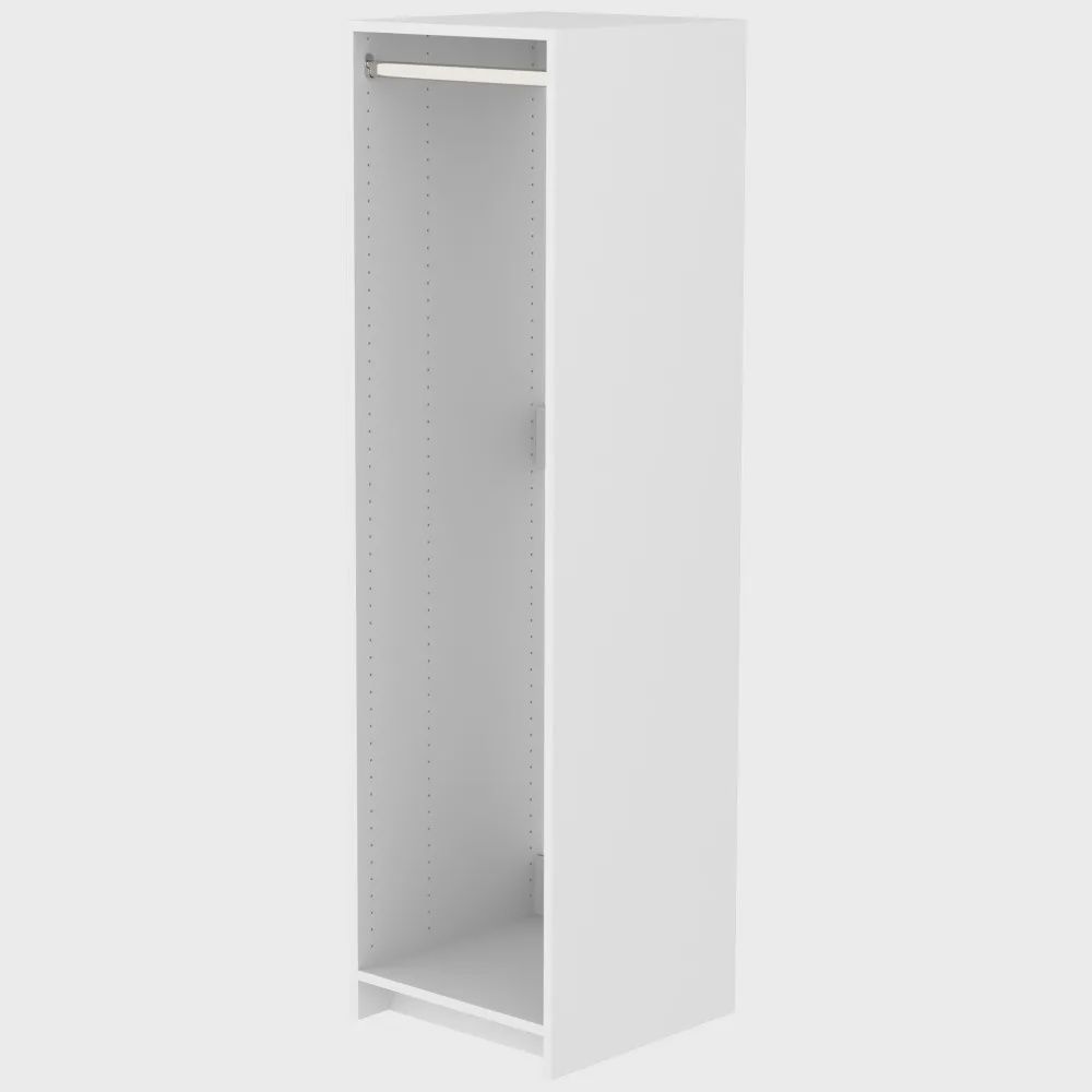 Hanging Floor Tower Frame with Rod, 20"D, Finish: White, HEIGHT: 72"H, WIDTH: 19-1/2"W x20"D,