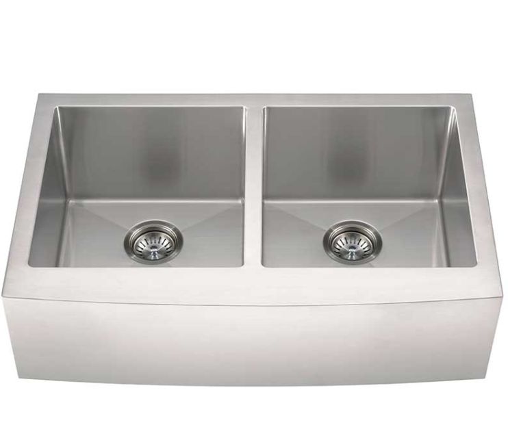 Handcrafted Double Bowl Farmhouse Apron Sink – 50/50 Split