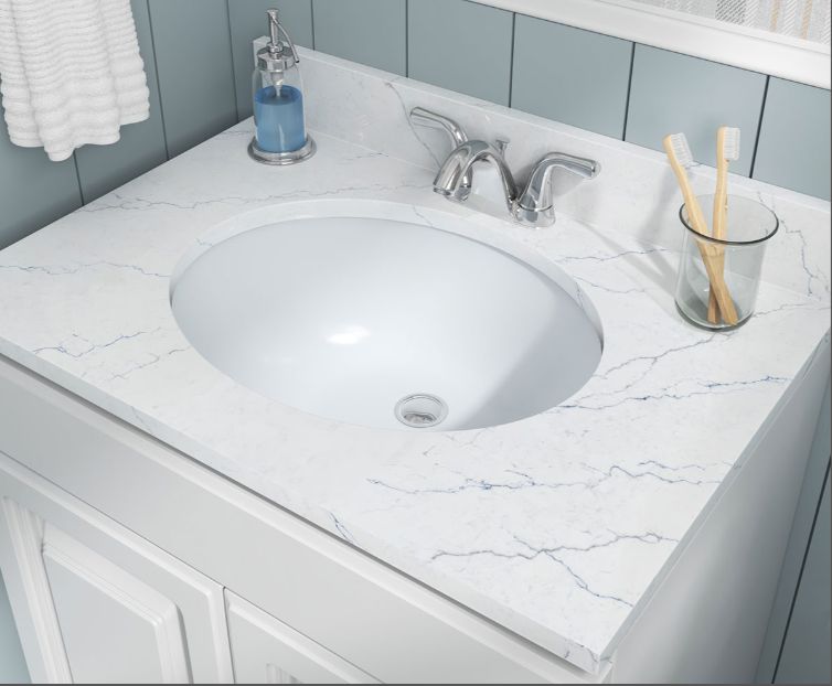 19" Classic Oval Undermount Vanity Sink – Durable Porcelain, Timeless Style