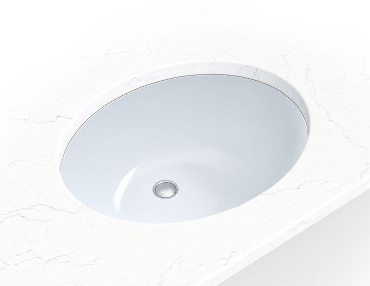 Classic Oval Undermount Vanity Sink – Durable Porcelain, Timeless Style