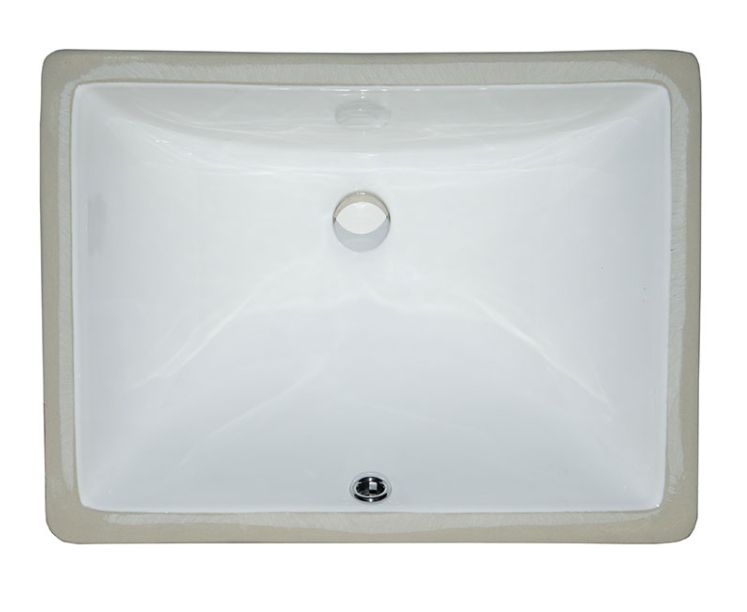 18" x 13¾" Rectangular Undermount Vanity Sink