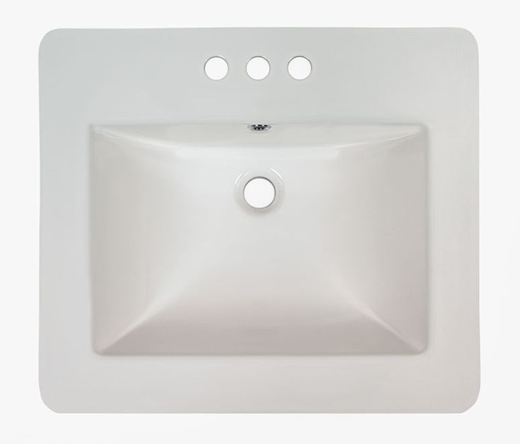 21" x 18" Overmount Rectangle Porcelain Vanity Sink