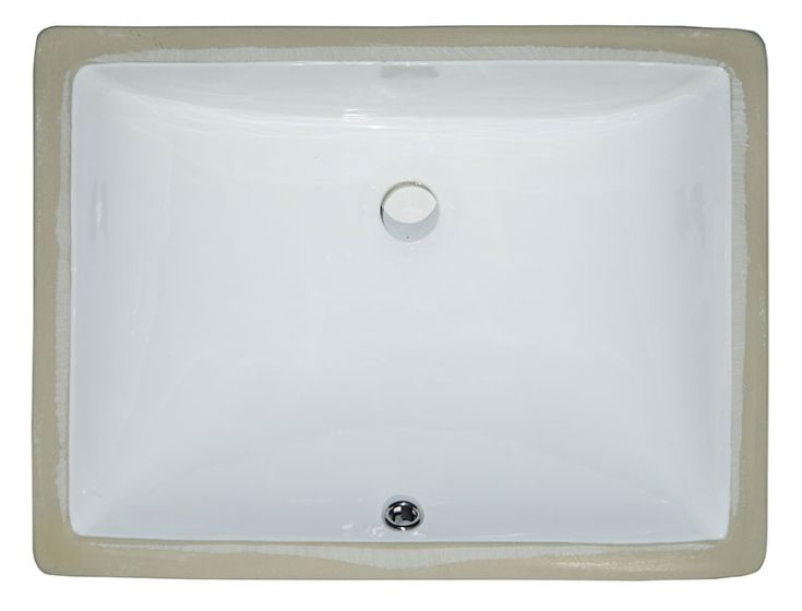 20" x 15" Rectangular Undermount Vanity Sink