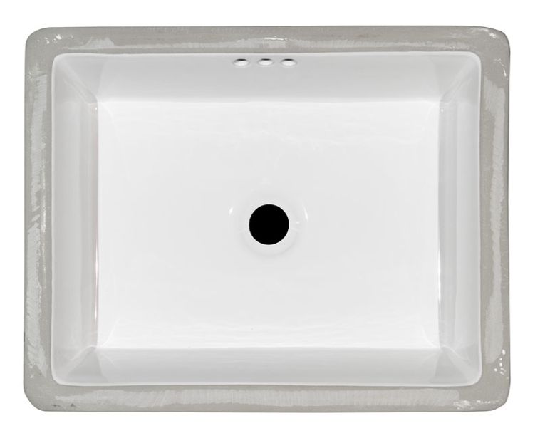 19¾" x 15¾" Rectangular Undermount Vanity Sink