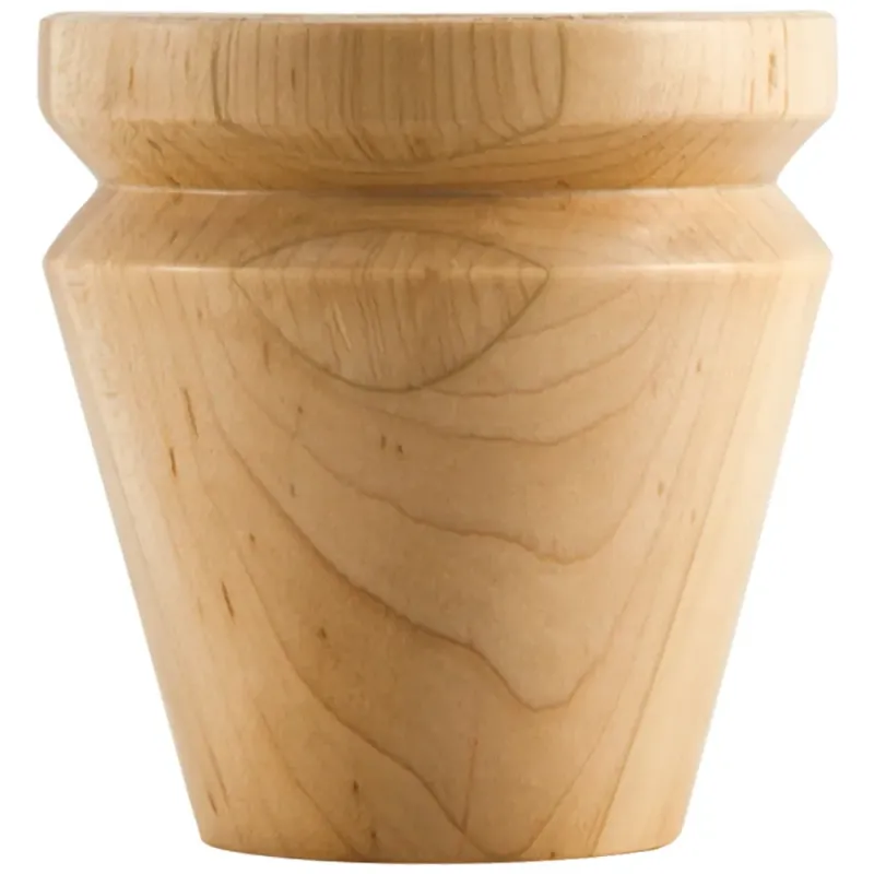 Round Grooved Tapered Bun Foot