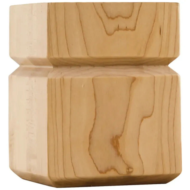 Square Grooved Shaker Bun Foot