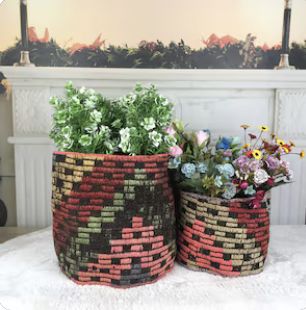 Vintage Killim Basket - Large