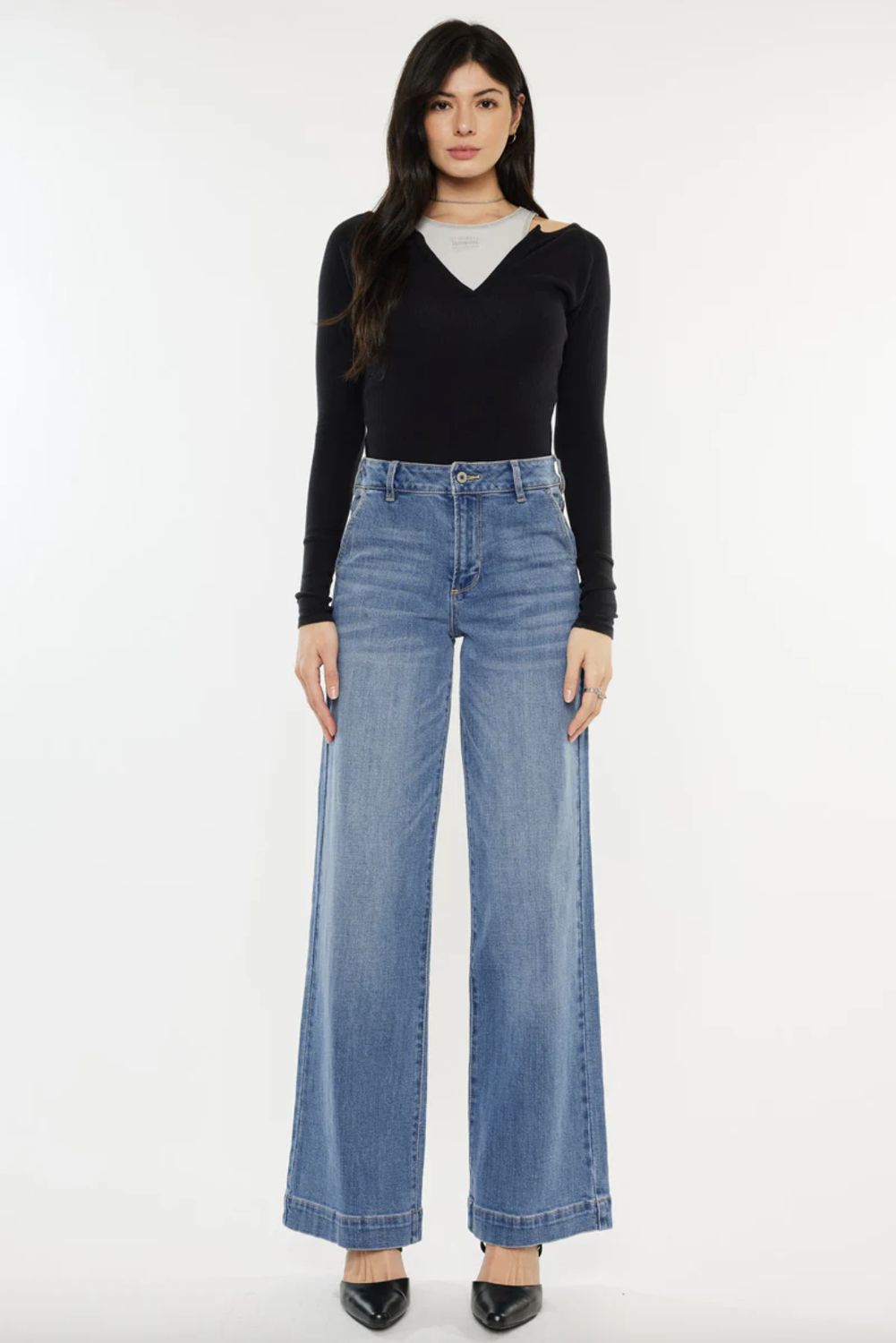 Bertha High Rise Trouser Wide Leg Jeans