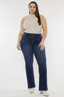 Yvette High Rise Flare Jeans (Plus size)