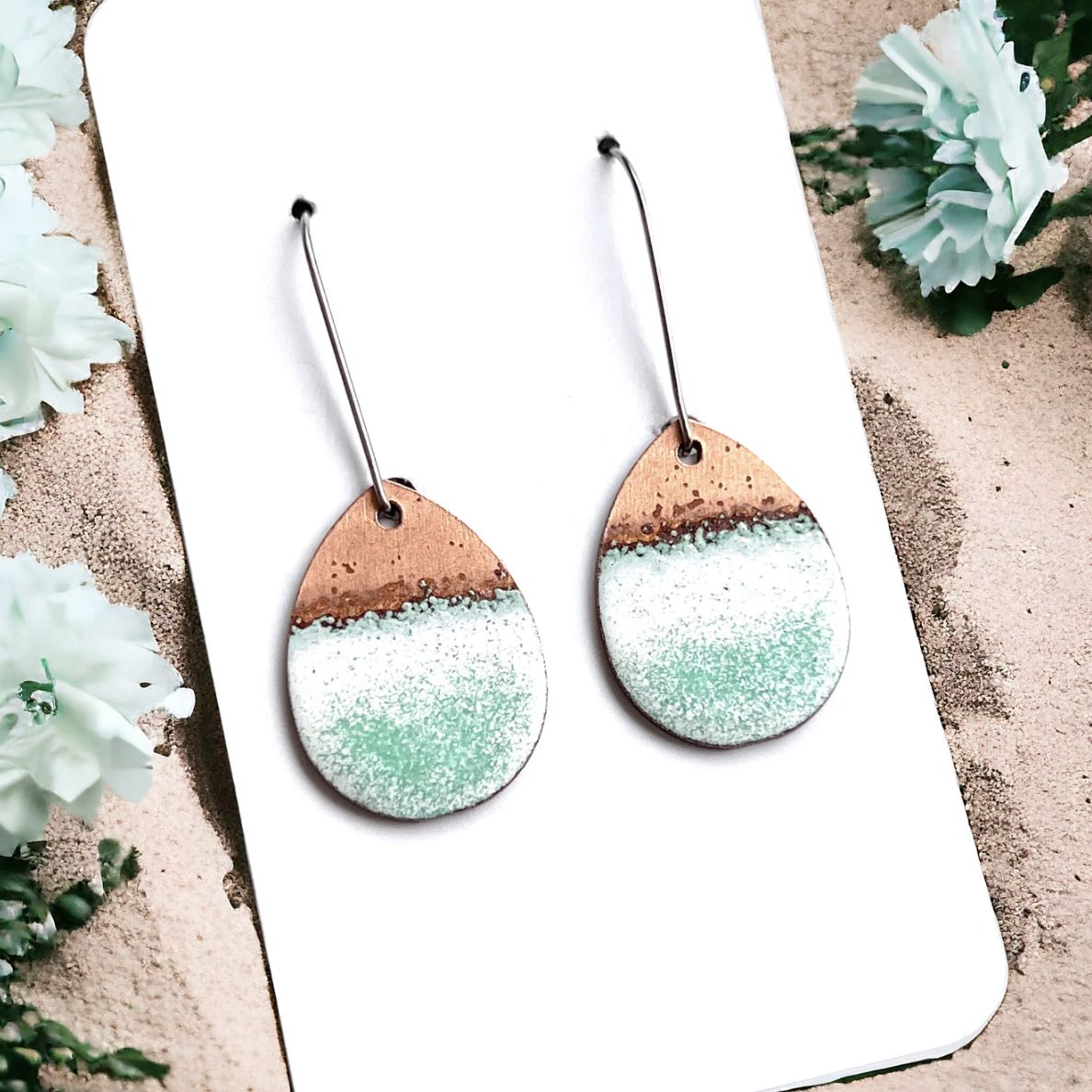 Seafoam Teardrop Earrings