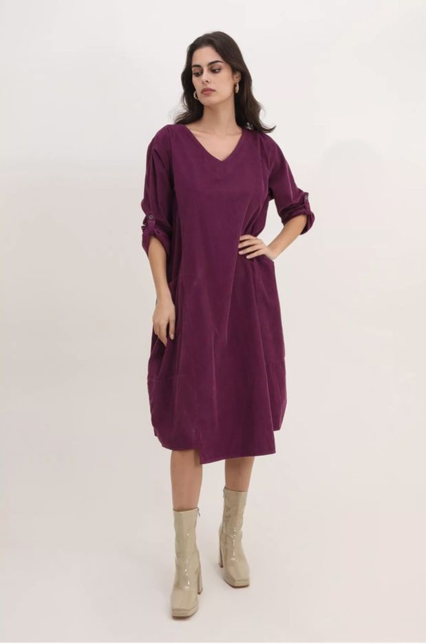 Corduroy Tulip Dress