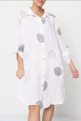 Full Moon Linen Shirt Dress