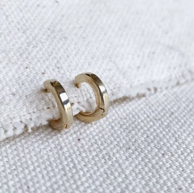 18k GF 10mm Clicker Hoop Earring