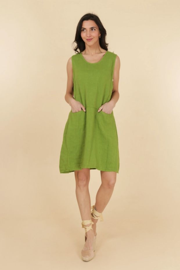 Gather Linen Dress