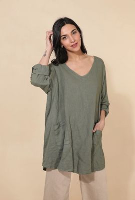 Poppy Linen Tunic