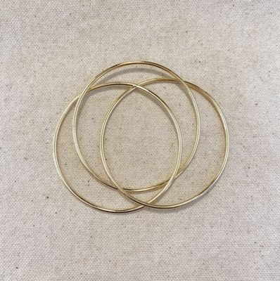 18k Gold Filled Triple Bangle Bracelet