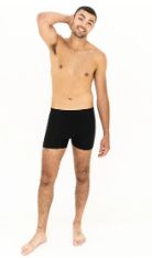 Men's Bamboo Boxer Brief, Colour: Black, Size: S