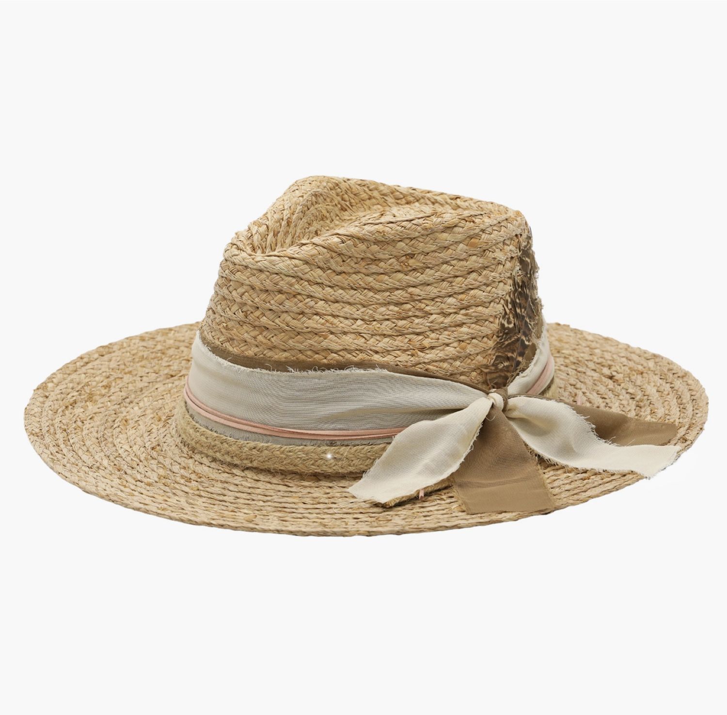 Amalia Raffia Straw Wide Brimmed Resort Hat