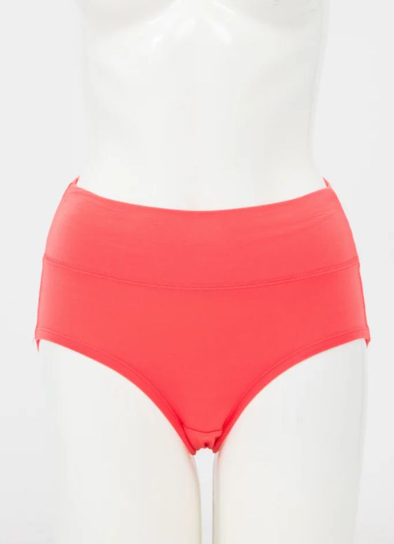 High Rise Bamboo Brief - Coral
