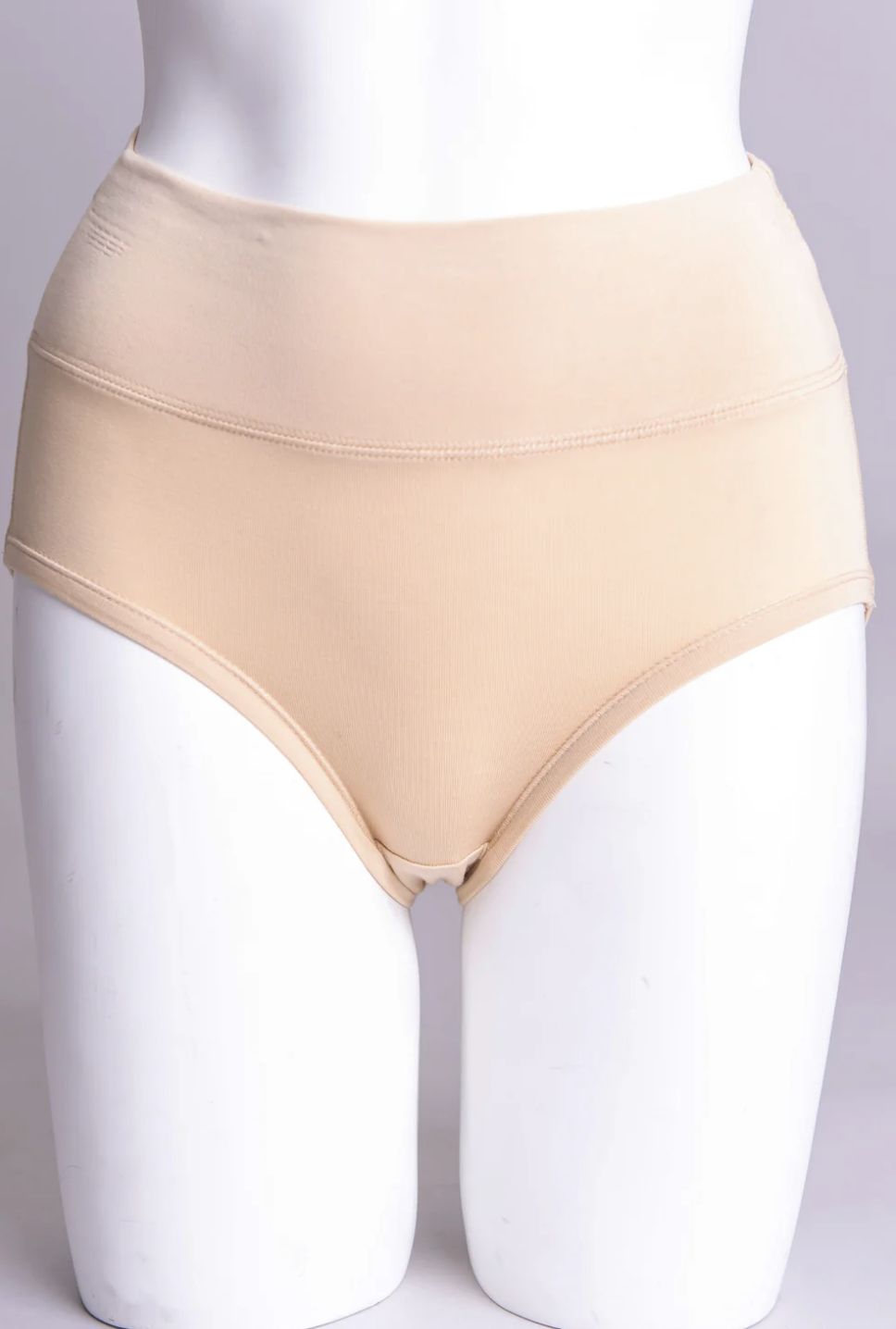 Bamboo High Rise Brief - Beige