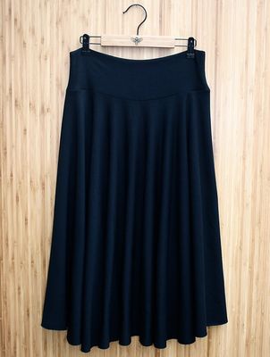 Merino Wool Circle Skirt - Midi