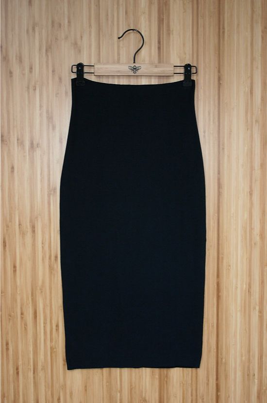 Merino Wool Pencil Skirt