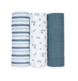 Receiving Blankets - 3 Pack, Colour: Blueberries