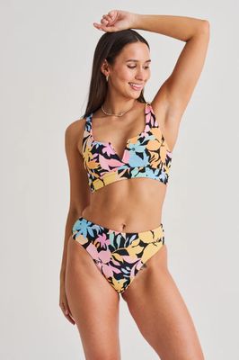 V-Wire Crop Top - Dreamy Garden Black
