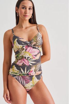 Underwire Tankini - Charcoal Nature