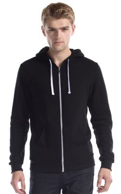 Unisex Three-End Bamboo Full Zip Hooded Sweatshirt