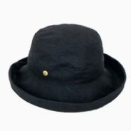 Anna Cotton Resort Hat, Colour: Black