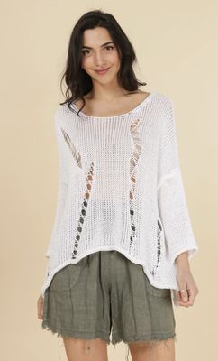 Openwork Cotton Sweater