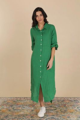 Ginger Linen Shirt Dress