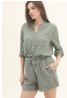 Cotton Gauze Shorts with Belt