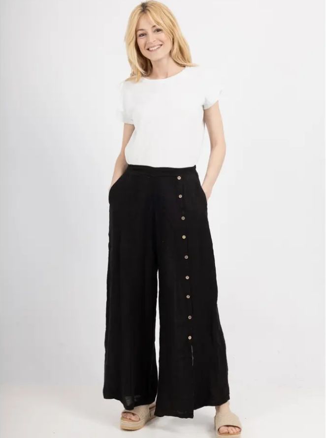 Straight Buttoned Linen