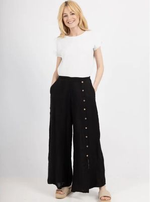 Straight Buttoned Linen