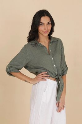 Knot Linen Blouse