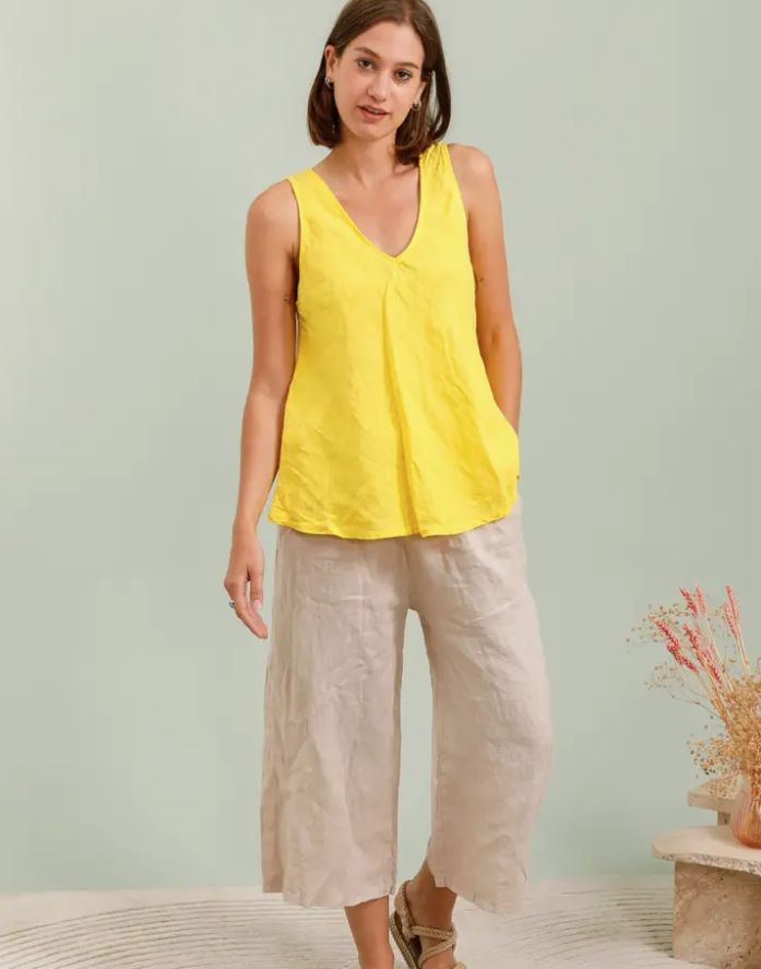 Capri Pants 100% Linen