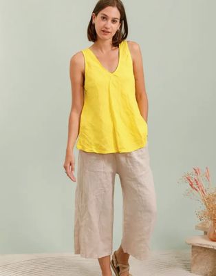 Capri Pants 100% Linen