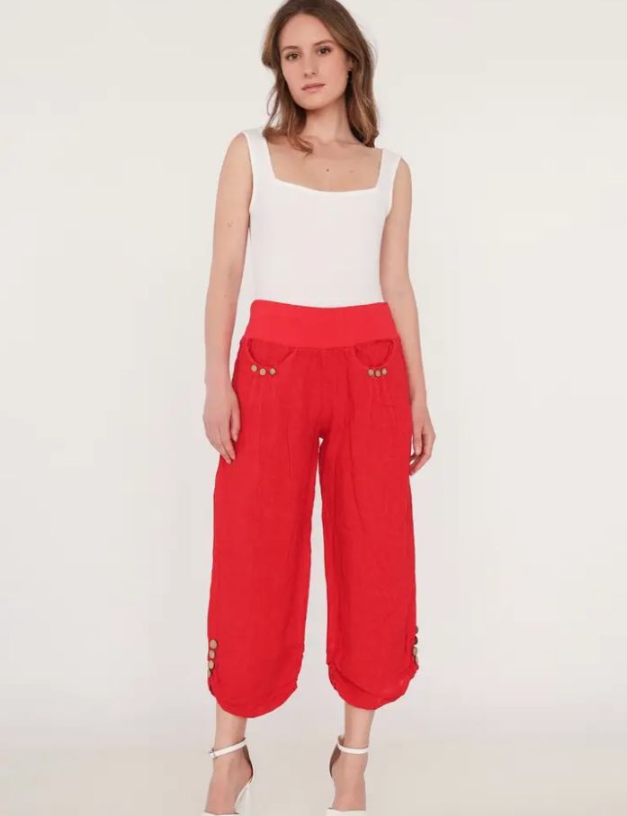 100% Linen Cropped Pants