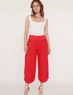 100% Linen Cropped Pants