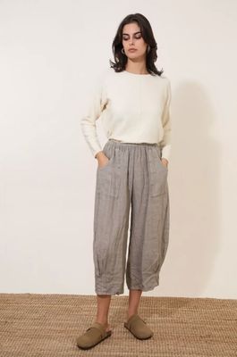 Crop Linen Capri